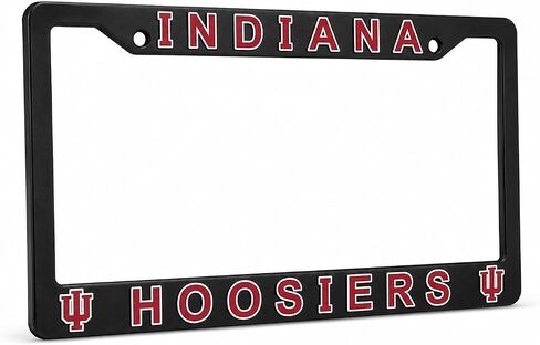 License Plate Frame Cover for Indiana Hoosiers Fans – Black – 12.25" x 6.25" - Ideal Gift for Sports Fans & Supporters – Slim Design in Kuwait