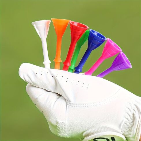 25 PCS Golf Tees, Martini Golf Tees, Premium Hard Plastic Material, Stable Support Design for Outdoor Course Training and Daily Sports Use Random Color in Kuwait