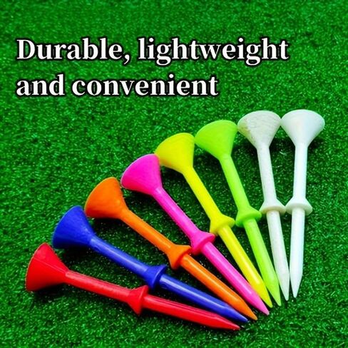 25 PCS Golf Tees, Martini Golf Tees, Premium Hard Plastic Material, Stable Support Design for Outdoor Course Training and Daily Sports Use Random Color in Kuwait