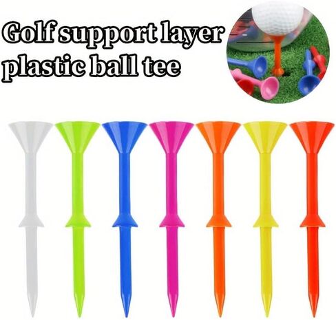 25 PCS Golf Tees, Martini Golf Tees, Premium Hard Plastic Material, Stable Support Design for Outdoor Course Training and Daily Sports Use Random Color in Kuwait