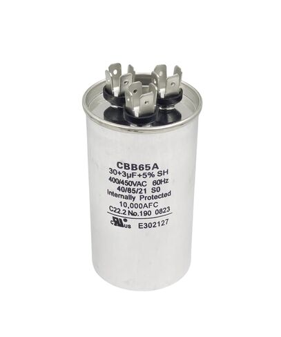 30 + 3 فائق التوهج 35 / 3MFD 50/60 هرتز 370VAC 440VAC CBB65B مكثف دائري لبدء التشغيل المزدوج لتشغيل محرك التيار المتردد، بدء تشغيل المروحة، مكثف تكييف الهواء للتبريد أو المضخة الحرارية. in Kuwait