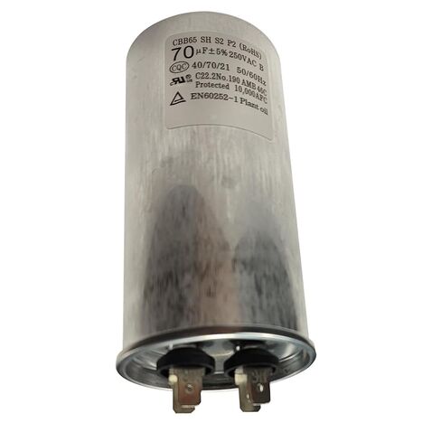 CBB65 تشغيل مكثف 70 فائق التوهج/MFD 70 فائق التوهج MFD 250VAC 250V AC 70 فائق التوهج 70MFD SH S2 P2 RoHS 2 + 2PIN 50x100 مللي متر UL مدرج in Kuwait