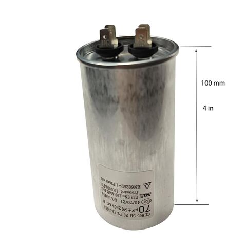 CBB65 تشغيل مكثف 70 فائق التوهج/MFD 70 فائق التوهج MFD 250VAC 250V AC 70 فائق التوهج 70MFD SH S2 P2 RoHS 2 + 2PIN 50x100 مللي متر UL مدرج in Kuwait
