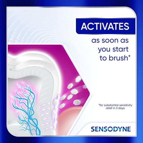 Sensodyne Clinical Repair Whiten & Shine Toothpaste for Sensitivity Relief, 2.3 oz (Pack of 2) in Kuwait