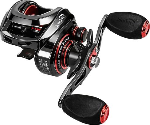 Jenseits Baitcasting Reel 7.3:1 High Speed Bass Baitcaster, Drag Clicker Version, Low Profile Casting Reel with 7+1 Bearings, 17.6LB Drag Magnetic Brake System (Right Hand) in Kuwait