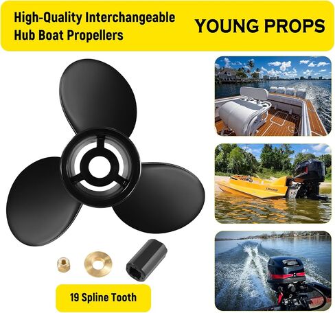 14 1/2 x 19 Replace OEM#3817468 Aluminum Outboard Boat Propeller for Volvo Penta SX Sterndrives Drive Engines 130-300HP 3 Blades 19 Spline Tooth RH in Saudi Arabia