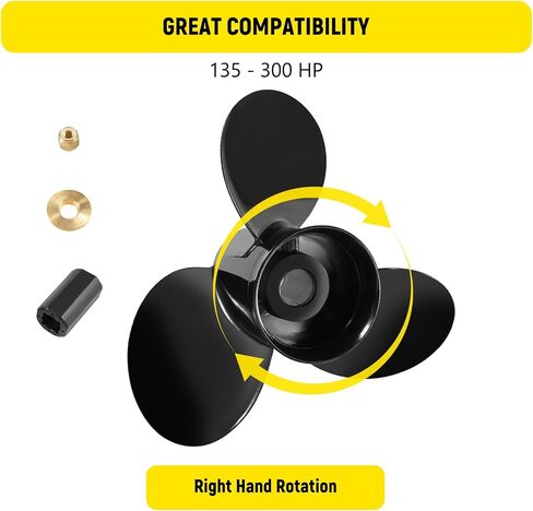 14 1/2 x 19 Replace OEM#3817468 Aluminum Outboard Boat Propeller for Volvo Penta SX Sterndrives Drive Engines 130-300HP 3 Blades 19 Spline Tooth RH in Saudi Arabia