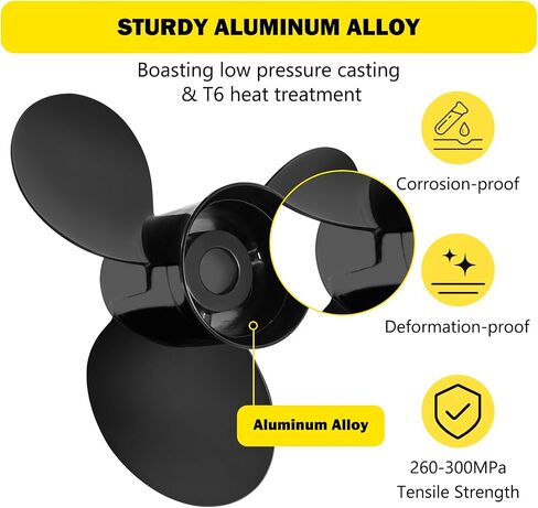 14 1/2 x 19 Replace OEM#3817468 Aluminum Outboard Boat Propeller for Volvo Penta SX Sterndrives Drive Engines 130-300HP 3 Blades 19 Spline Tooth RH in Saudi Arabia