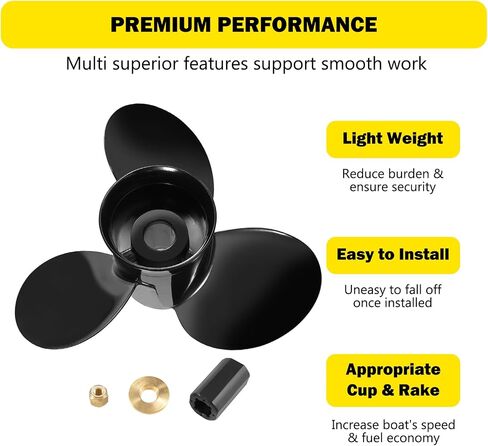 14 1/2 x 19 Replace OEM#3817468 Aluminum Outboard Boat Propeller for Volvo Penta SX Sterndrives Drive Engines 130-300HP 3 Blades 19 Spline Tooth RH in Saudi Arabia