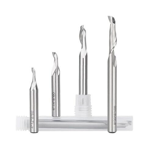 8mm Shank Engraving Bit Single Flute Carbide Spiral End Mill Straight Shank HSS Milling Cutters for Aluminum CNC Tools(8x6x14x60mm) in Kuwait