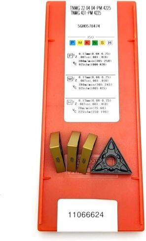 通用 CNC Carbide Insert Cutter TNMG220404 PM 4225 TNMG220408 Indexable End Mills Metal Lathe Tools - 10 Pcs(TNMG220404 PM 4225) in Kuwait