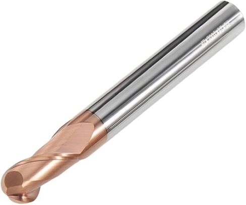 Carbide Ball Nose End Mill R1-R7 HRC55 CNC Router Bit 4-12mm Shank Spiral Up Cut 2 Flutes Milling Cutter for Metal(R3x6Dx50L) in Kuwait