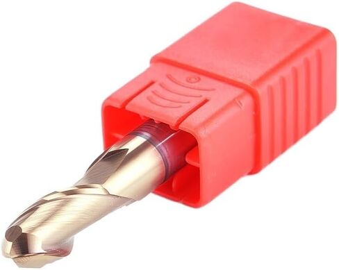 Carbide Ball Nose End Mill R1-R7 HRC55 CNC Router Bit 4-12mm Shank Spiral Up Cut 2 Flutes Milling Cutter for Metal(R3x6Dx50L) in Kuwait