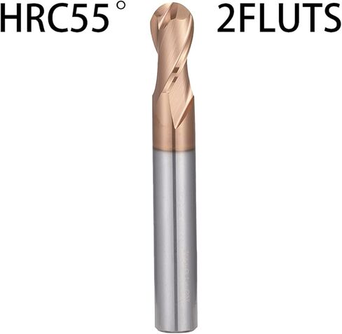 Ball Nose End Mill Cutter CNC Router Bits Tungsten Carbide Double Flute Milling Tool HRC50 55 65 R1 R2 in Kuwait