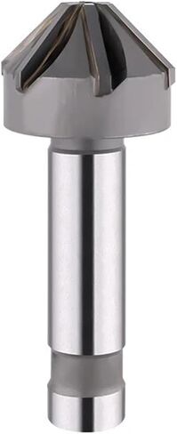 Chamfer End Mill 90 Degrees Milling Cutter with Brazing Carbide Blade Straight Shank Chamfering Countersink Drill Bit V Groove CNC(D50-90-d20) in Kuwait