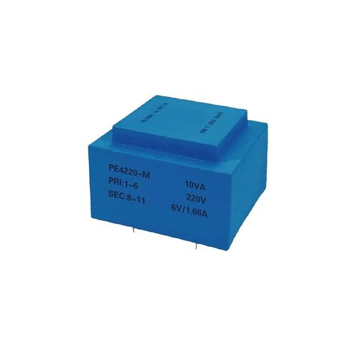 PE4220-M 10VA 110V-380V / 6V/7.5V/9V/12V/15V/18V/24V محول عزل آمن مغلف PCB لحام 1 قطعة (10VA-380V-7.5V) in Kuwait