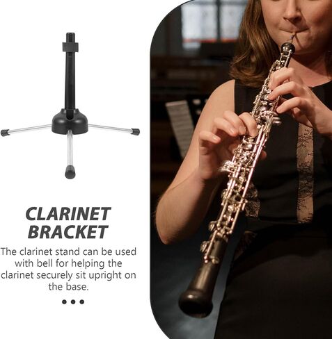 Healeved Portable Foldable Clarinet and Flute Stand, Tripod Holder for Wind Instruments, Lightweight Oboe and Musical Instrument Support with Stable Base for Beginner and Travel Use in Kuwait