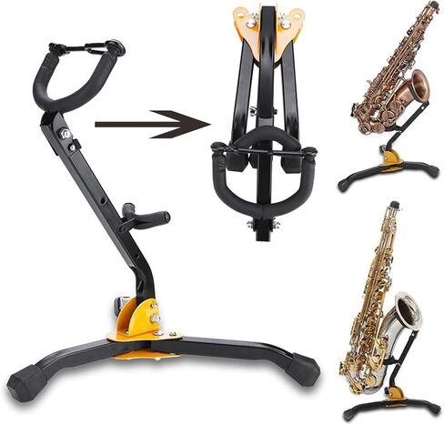Dioche Alto Sax SThe Metal Folding Adjustable Alto Tenor Saxophone Tripod Stand Is Durable and Suitable for Both Professional and Amateur musicians. Its Lightweight Design Makes It Easy in Kuwait