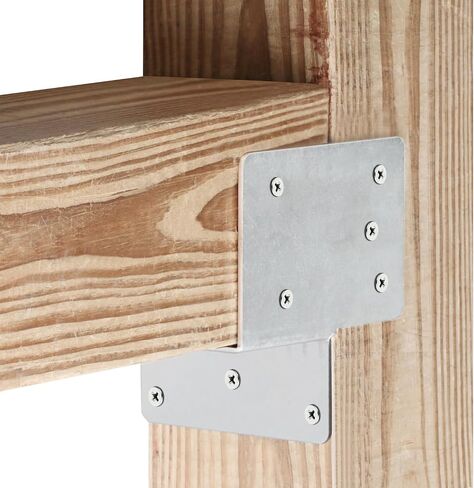 4 Pcs 4x4 Post Header Joist Hanger, Pergola Post to Beam Connector | Hot Dip Galvanized in Kuwait