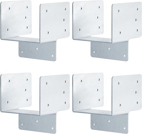 4 Pcs 4x4 Post Header Joist Hanger, Pergola Post to Beam Connector | Hot Dip Galvanized in Kuwait