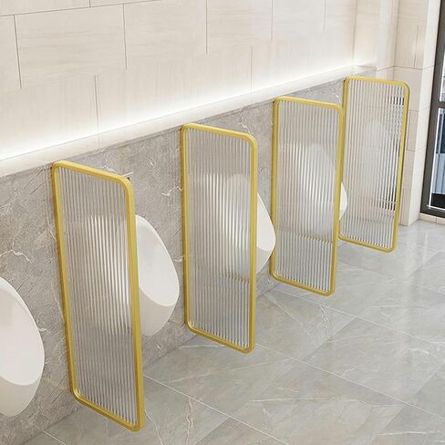 PARTITION of The TEMPLADO Glass Adult, PARTITION of The Urinary SITITRANSPARENT Design, Urinary Separator in The Modern Wall, PARTITION of The Stainless Steel Frame Mounted,Gold-5pcs in Kuwait