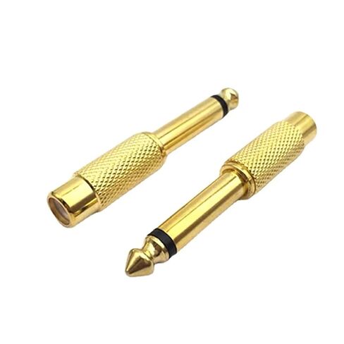 8 قطعة/الوحدة RCA إلى 1/4 "محول القابس ربع بوصة TS 6.35 مللي متر ذكر جاك إلى RCA موصلات أنثى للجيتار كابل مساعد in Kuwait