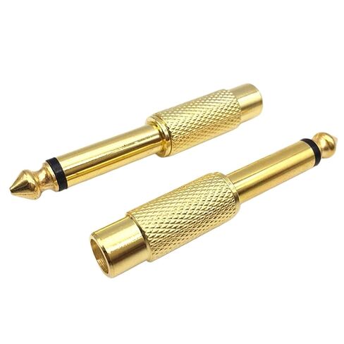 8 قطعة/الوحدة RCA إلى 1/4 "محول القابس ربع بوصة TS 6.35 مللي متر ذكر جاك إلى RCA موصلات أنثى للجيتار كابل مساعد in Kuwait