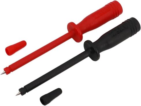 2Pairs Safety Insulated 4mm Banana Female Jack Piercing Tip Needle Multimeter Test Probe in Kuwait