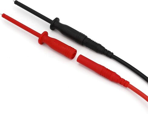 2Pairs Safety Insulated 4mm Banana Female Jack Piercing Tip Needle Multimeter Test Probe in Kuwait
