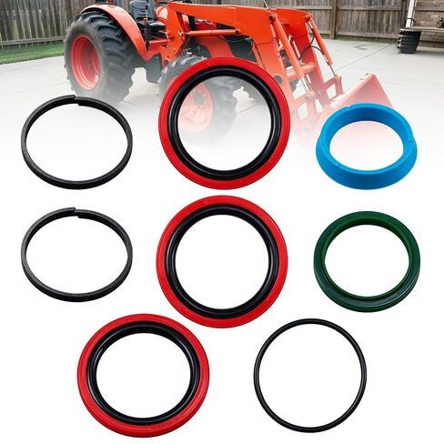 Hydraulic Cylinder Seal Kit Compatible with Kubota Compact Tractor Loader LA1153S,LA1154A,LA1154S,LA1154E,LA1154SU,Boom & Bucket Cylinders Replace#7J417-64920 7J417-63400 in Kuwait