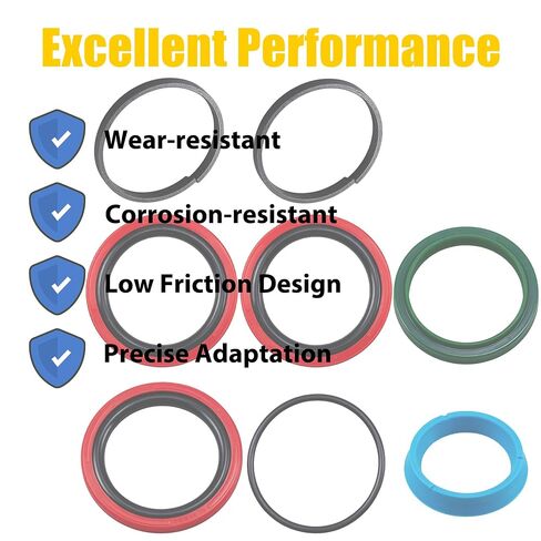 Hydraulic Cylinder Seal Kit Compatible with Kubota Compact Tractor Loader LA1153S,LA1154A,LA1154S,LA1154E,LA1154SU,Boom & Bucket Cylinders Replace#7J417-64920 7J417-63400 in Kuwait