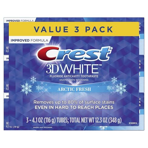 Crest 3D White Whitening Arctic Fresh Toothpaste, 4.1 Ounce (Pack of 3) in Kuwait