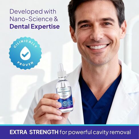 Cavity Healing Tooth Armor Liquid: Clinically Strengthen Enamel with Remineralization Drops at-Home Tooth Enamel Repair Stronger Teeth Hydroxyapatite (120ml, Mint) in Kuwait