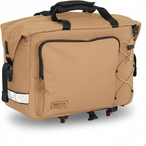 Vincita Nash Pro Rack Bag for Brompton P Line & Advance Roller Rack – KlickFix UniKlip 2 Trunk Bag – 16" Laptop Sleeve, Heel-Strike Free Design (Black) in Kuwait