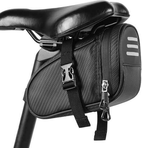 RUTU Waterproof Bike Saddle Bag, Cycling Accessories Bike Seat Wedge Storage Bag for Road Mountain Bike Cycling Travel in Kuwait