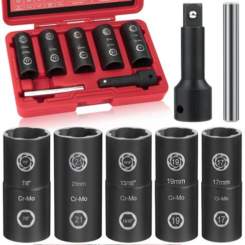 18PCS Screw Extractor Set, 37# Cr-Mo & 6542 HSS Steel Cobalt Left-Hand Drill Bit, Easy Out Broken Bolt Remover Reverse, Ez Out Stripped, Rounded-Off, Damaged Bolts, Screws&Studs Removal Tool(Yellow) in Kuwait
