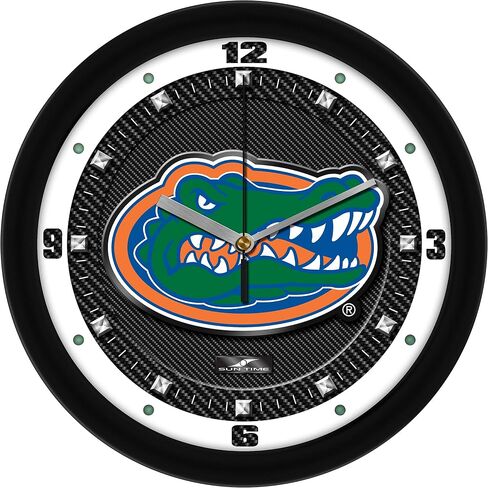 SunTime Florida Gators Wall Clock, Printed Carbon Fiber Team Art, Silent Non-Ticking Quartz Movement, 11.5" in Kuwait