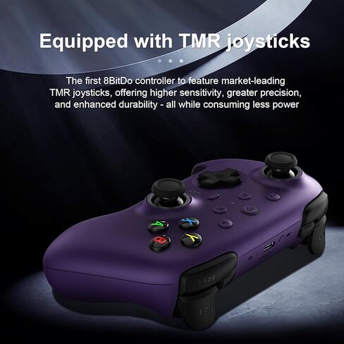 وحدة تحكم لاسلكية 8BitDo Ultimate 2 لنظام التشغيل Windows وAndroid وSteam Deck وعصا التحكم TMR ومعدل الاقتراع 1000 هرتز ومشغلات اللمس/القاعة والتحكم في الحركة وأزرار مجداف خلفية قابلة للبرمجة ومصدات L4/R4، أخضر in Kuwait