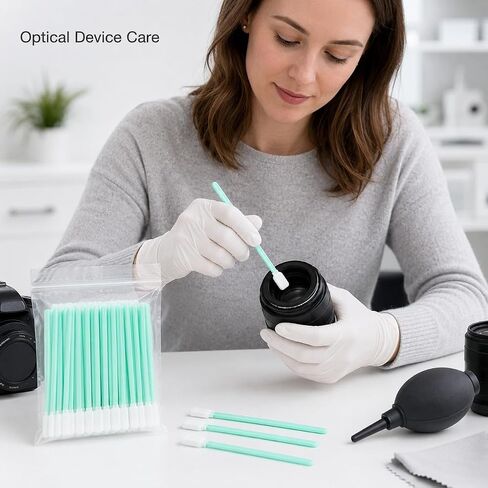 50 Pack Foam Cleaning Swabs, Precision Foam Tip Cleaning Sticks for Printers, Cameras, Electronics, Keyboards, Optical Equipment and Delicate Components in Kuwait