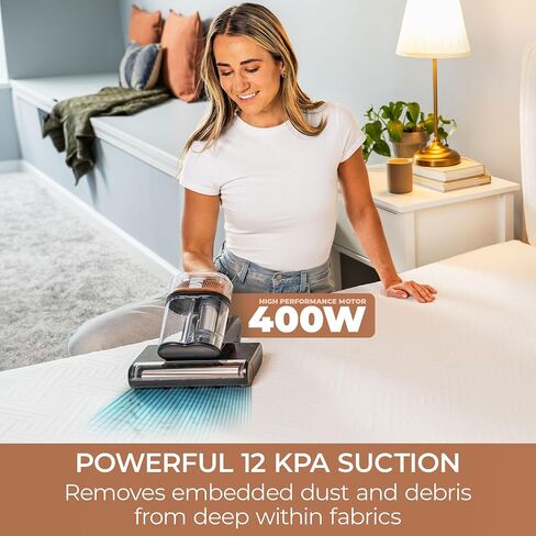 Kenmore Mattress Vacuum with UV-C Light & HEPA Filter | 14KPa Suction, Handheld Bed Vacuum Cleaner Machine with 131°F heat drying for Couch, Pet Hair - MC2010 in Kuwait