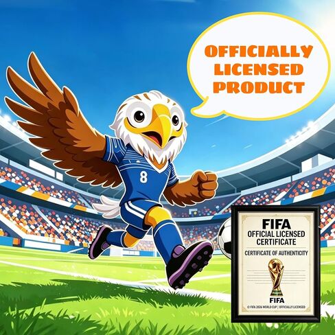 مجموعة تماثيل التميمة المرخصة رسميًا لكأس العالم FIFA 2026 مكونة من 3 قطع - حقيبة يد وقيقب وزايو مع صندوق عرض - بضائع كأس العالم، هدية شخصيات كرة قدم قابلة للتجميع للمشجعين (مجموعة من 3 (5 بوصة)) in Kuwait