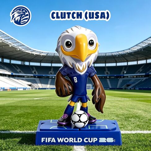 مجموعة تماثيل التميمة المرخصة رسميًا لكأس العالم FIFA 2026 مكونة من 3 قطع - حقيبة يد وقيقب وزايو مع صندوق عرض - بضائع كأس العالم، هدية شخصيات كرة قدم قابلة للتجميع للمشجعين (مجموعة من 3 (5 بوصة)) in Kuwait