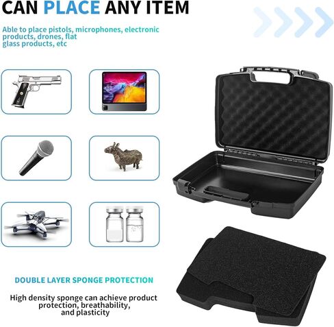 17" x 11.22" x 4.96" Customizable Foam Hard-Shell Portable Case with Pre-cut Foam Interior, Suitable for Storing Electronics, Microphones, Cameras, and Equipment, etc. in Kuwait