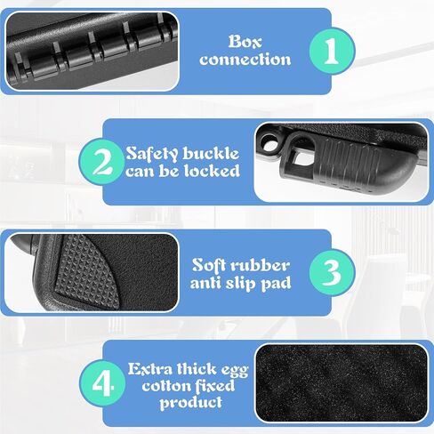 17" x 11.22" x 4.96" Customizable Foam Hard-Shell Portable Case with Pre-cut Foam Interior, Suitable for Storing Electronics, Microphones, Cameras, and Equipment, etc. in Kuwait