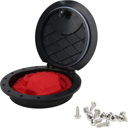 9 Inch Deck Plate Hatch Cover Kit, ABS Rod Hatch Cover with Storage Bag, Marine Hatch Cover, Plastic Fully Sealed Deck Plates for Kayak Yachts in Kuwait
