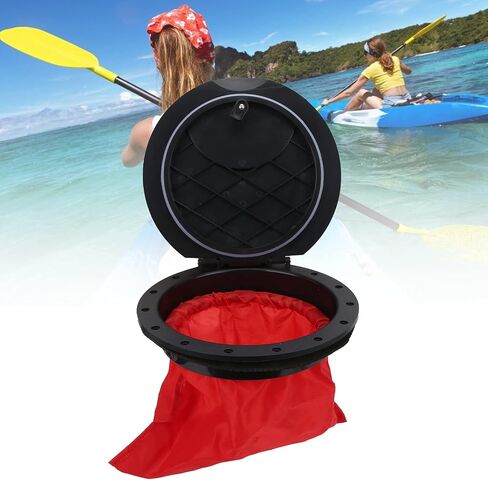 9 Inch Deck Plate Hatch Cover Kit, ABS Rod Hatch Cover with Storage Bag, Marine Hatch Cover, Plastic Fully Sealed Deck Plates for Kayak Yachts in Kuwait