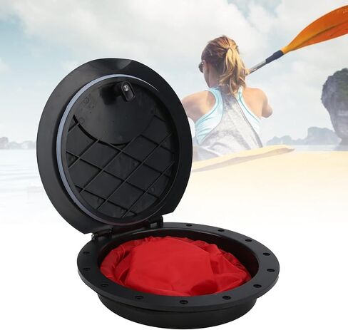 9 Inch Deck Plate Hatch Cover Kit, ABS Rod Hatch Cover with Storage Bag, Marine Hatch Cover, Plastic Fully Sealed Deck Plates for Kayak Yachts in Kuwait
