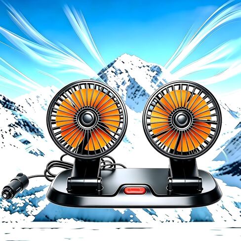 Triple-Head USB Car Fan, 5V Portable Air Circulator Fan with 360° Rotation & Quiet Motor, Small Desk Fan for Car Truck RV Boat Home Office, Plug & Play USB Powered Cooling Fan in Saudi Arabia