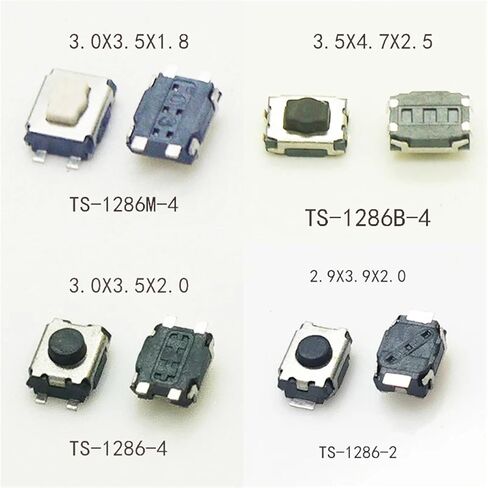 40 قطعة 4 نماذج لحظة التبديل اللباقة SMD زر الهاتف 4PIN SMD/SMT الجانب دفع زر ضوء اللمس التبديل 3X4 سلسلة in Kuwait