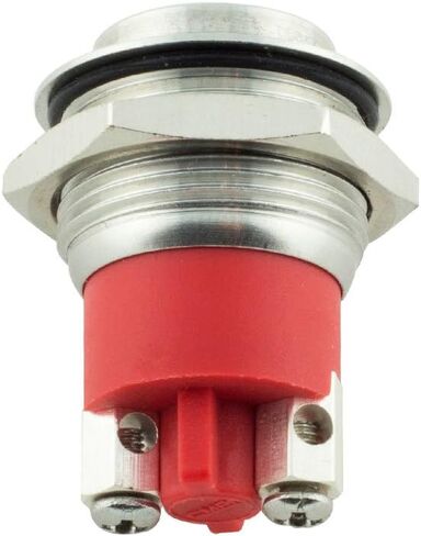 Alpinetech 19mm 3/4" Waterproof Momentary Stainless Steel Metal Push Button Switch Screw Terminal Extended Button Normally Open 1NO in Kuwait
